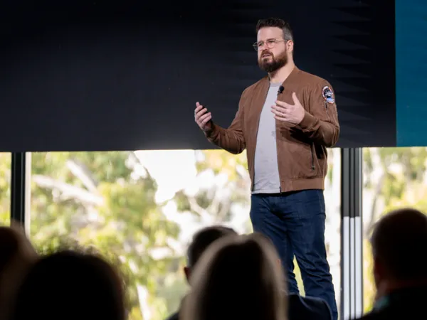 Keynote speaker on the main stage at Digital Adelaide 2025