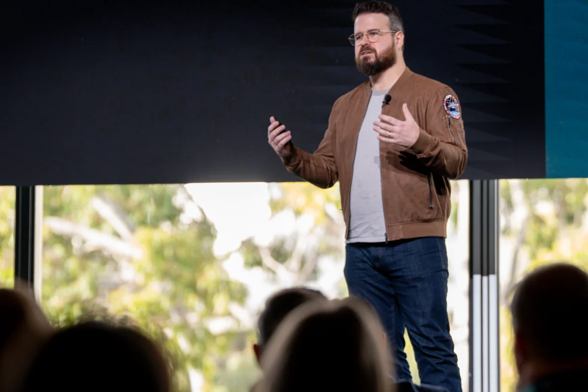 Keynote speaker on the main stage at Digital Adelaide 2025