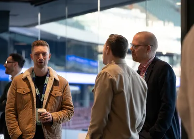 Attendees networking at Adelaide Oval, Digital Adelaide 2025