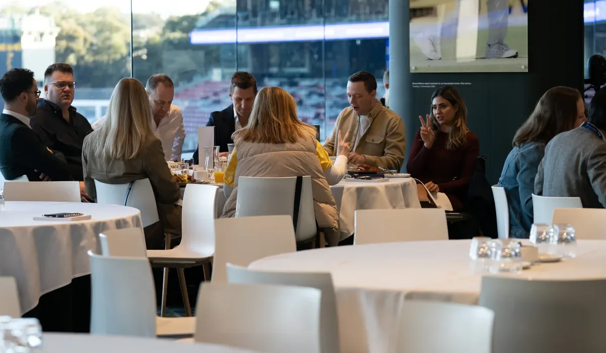 Attendees networking at Digital Adelaide 2025