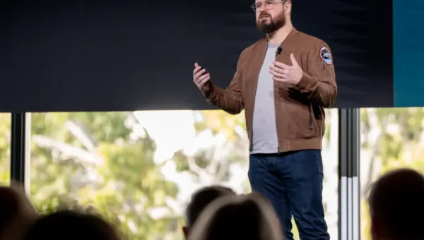 Speaker on the main stage at Digital Adelaide 2025