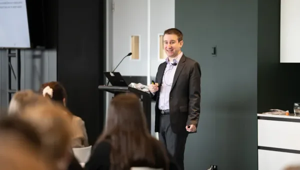 Speaker at the podium at Digital Adelaide 2025